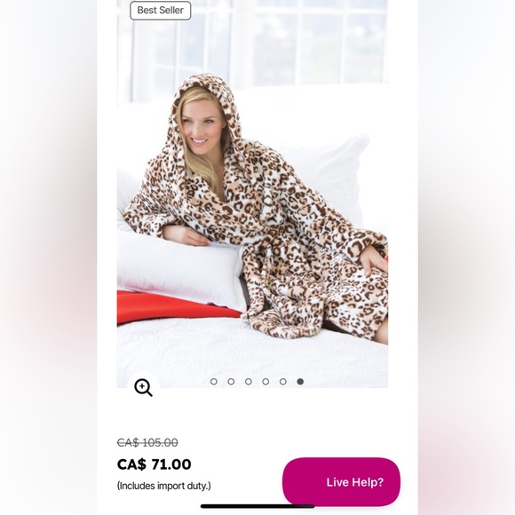 Leopard dressing gown - Picture 3 of 3